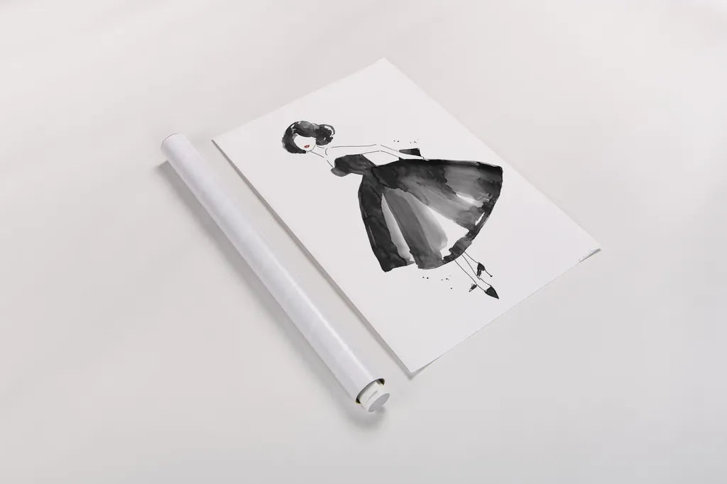 Fashion Debutante by Mercedes Lopez Charro. shown as a rolled paper print. Available as archival giclee rolled canvas, fine art paper, or poster print. SKU 66872h.