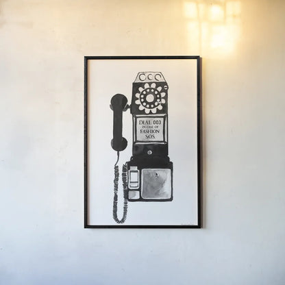 Fashion SOS by Mercedes Lopez Charro. shown as a paper print in a black flame. Available as a archival giclee rolled canvas, fine art paper, or poster print. SKU 73180h.