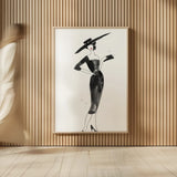 Fashionable Hat by Mercedes Lopez Charro. shown as over sized large wall art. Available as an archival giclee rolled canvas, fine art paper, or poster print. SKU 66871h.