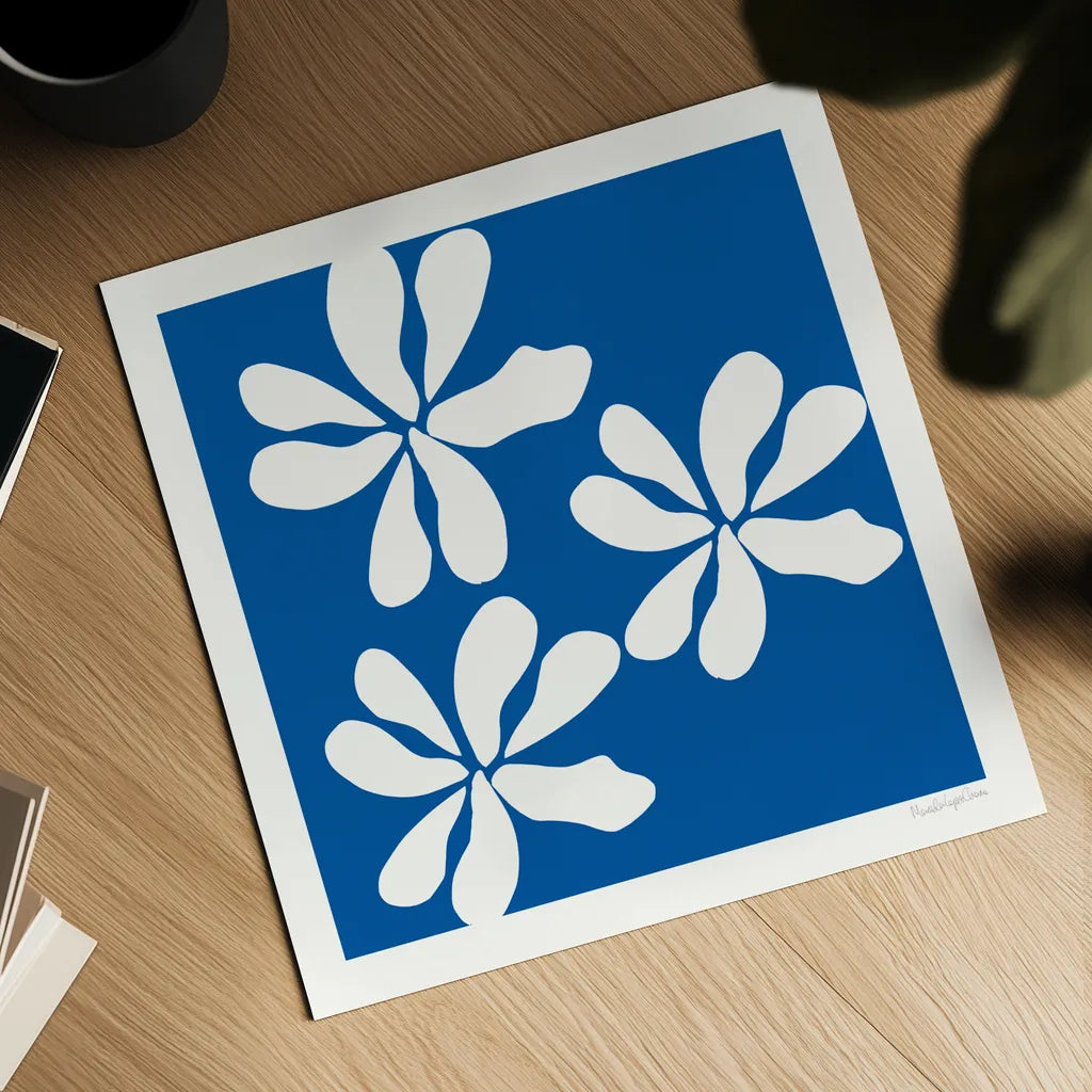 Fleurs de Matisse I Sq by Mercedes Lopez Charro. Shown as a detailed flat fine art print, highlighting archival giclee quality. Available as an archival giclee rolled canvas, fine art paper, or poster print. SKU 80609a.