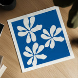 Fleurs de Matisse I Sq by Mercedes Lopez Charro. Shown as a detailed flat fine art print, highlighting archival giclee quality. Available as an archival giclee rolled canvas, fine art paper, or poster print. SKU 80609a.