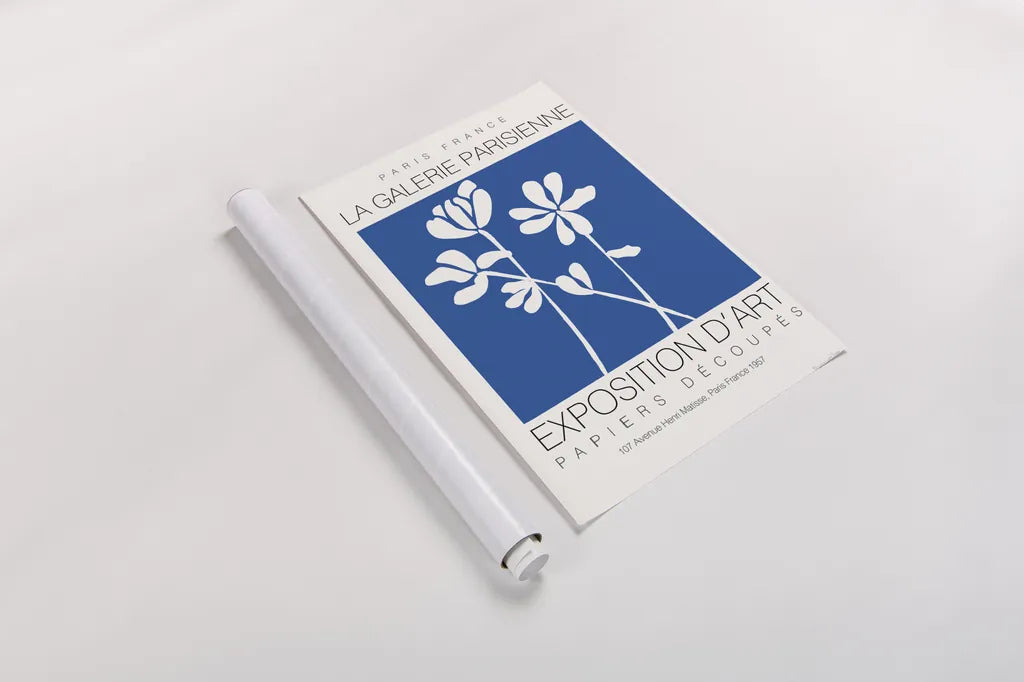 Fleurs de Matisse II by Mercedes Lopez Charro. shown as a rolled paper print. Available as archival giclee rolled canvas, fine art paper, or poster print. SKU 78743h.