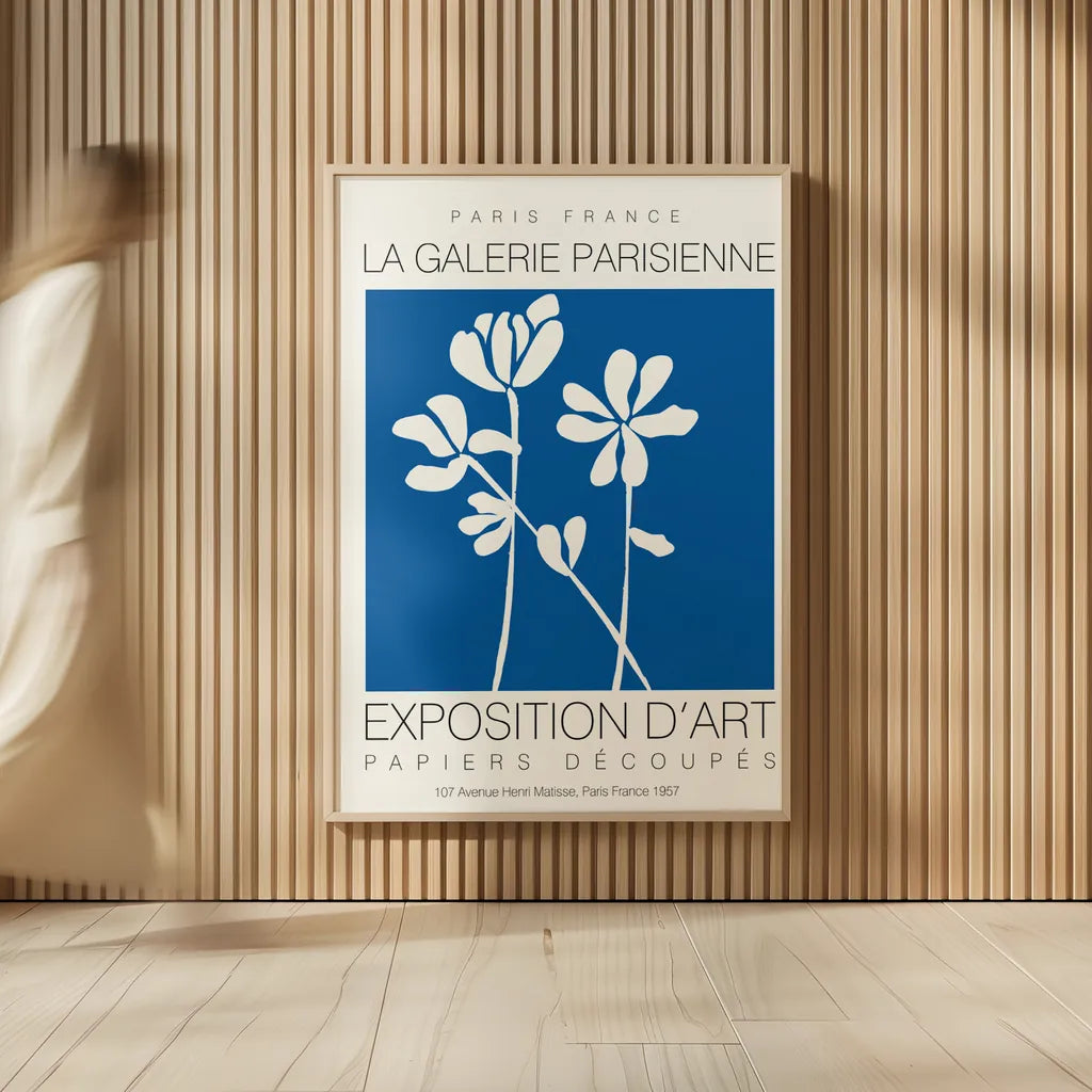 Fleurs de Matisse II by Mercedes Lopez Charro. shown as over sized large wall art. Available as an archival giclee rolled canvas, fine art paper, or poster print. SKU 78743h.