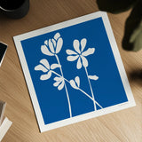 Fleurs de Matisse II Sq by Mercedes Lopez Charro. Shown as a detailed flat fine art print, highlighting archival giclee quality. Available as an archival giclee rolled canvas, fine art paper, or poster print. SKU 80610a.