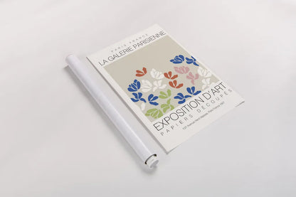 Fleurs de Matisse III by Mercedes Lopez Charro. shown as a rolled paper print. Available as archival giclee rolled canvas, fine art paper, or poster print. SKU 78744h.