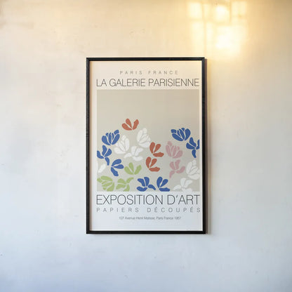 Fleurs de Matisse III by Mercedes Lopez Charro. shown as a paper print in a black flame. Available as a archival giclee rolled canvas, fine art paper, or poster print. SKU 78744h.