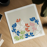 Fleurs de Matisse III Sq by Mercedes Lopez Charro. Shown as a detailed flat fine art print, highlighting archival giclee quality. Available as an archival giclee rolled canvas, fine art paper, or poster print. SKU 80611a.