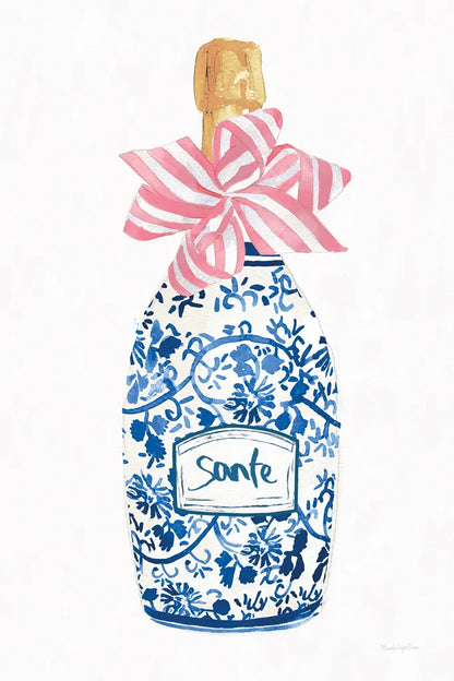 Flirty Champagne II by Mercedes Lopez Charro. SKU 92818h. Archival Giclee Fine art print for wall decor.