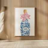 Flirty Champagne II by Mercedes Lopez Charro. shown as over sized large wall art. Available as an archival giclee rolled canvas, fine art paper, or poster print. SKU 92818h.