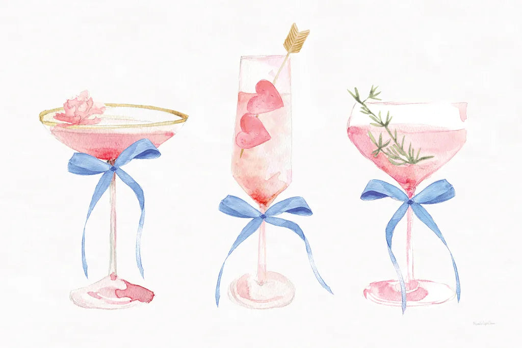 Flirty Champagne III by Mercedes Lopez Charro. SKU 92819i. Archival Giclee Fine art print for wall decor.