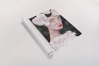 Floral Duchess by Mercedes Lopez Charro. shown as a rolled paper print. Available as archival giclee rolled canvas, fine art paper, or poster print. SKU 65696h.