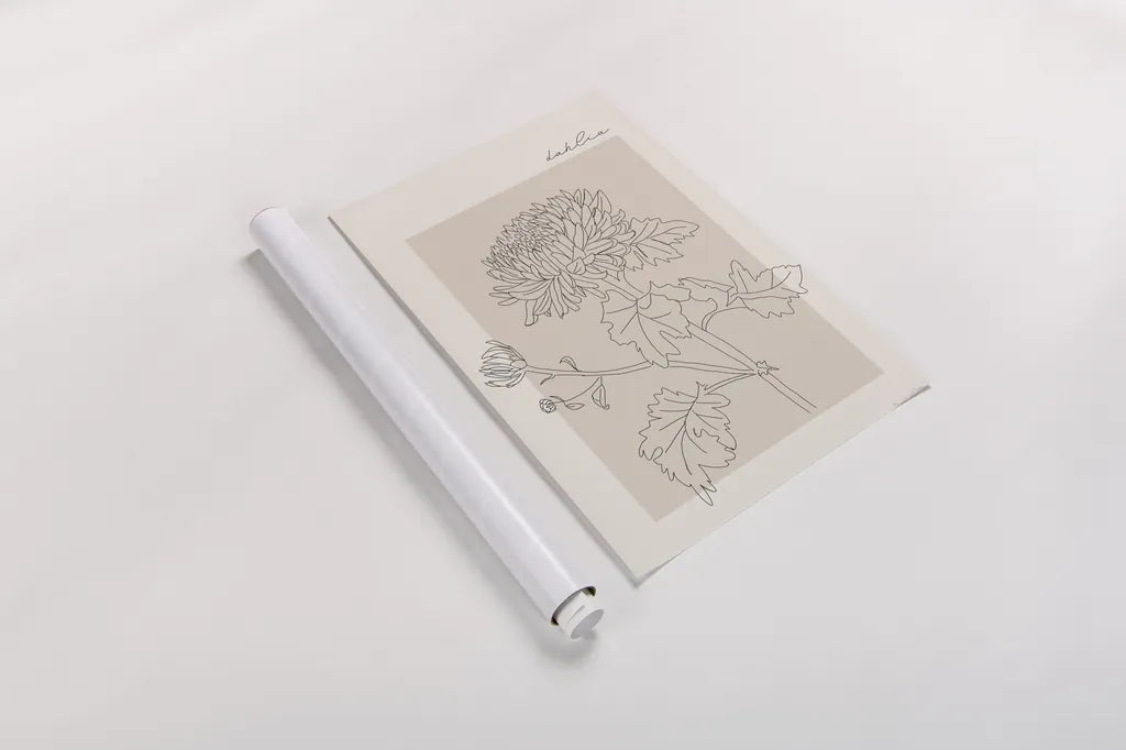 Flower Poster I by Mercedes Lopez Charro. shown as a rolled paper print. Available as archival giclee rolled canvas, fine art paper, or poster print. SKU 86543h.