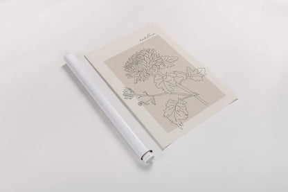 Flower Poster I by Mercedes Lopez Charro. shown as a rolled paper print. Available as archival giclee rolled canvas, fine art paper, or poster print. SKU 86543h.