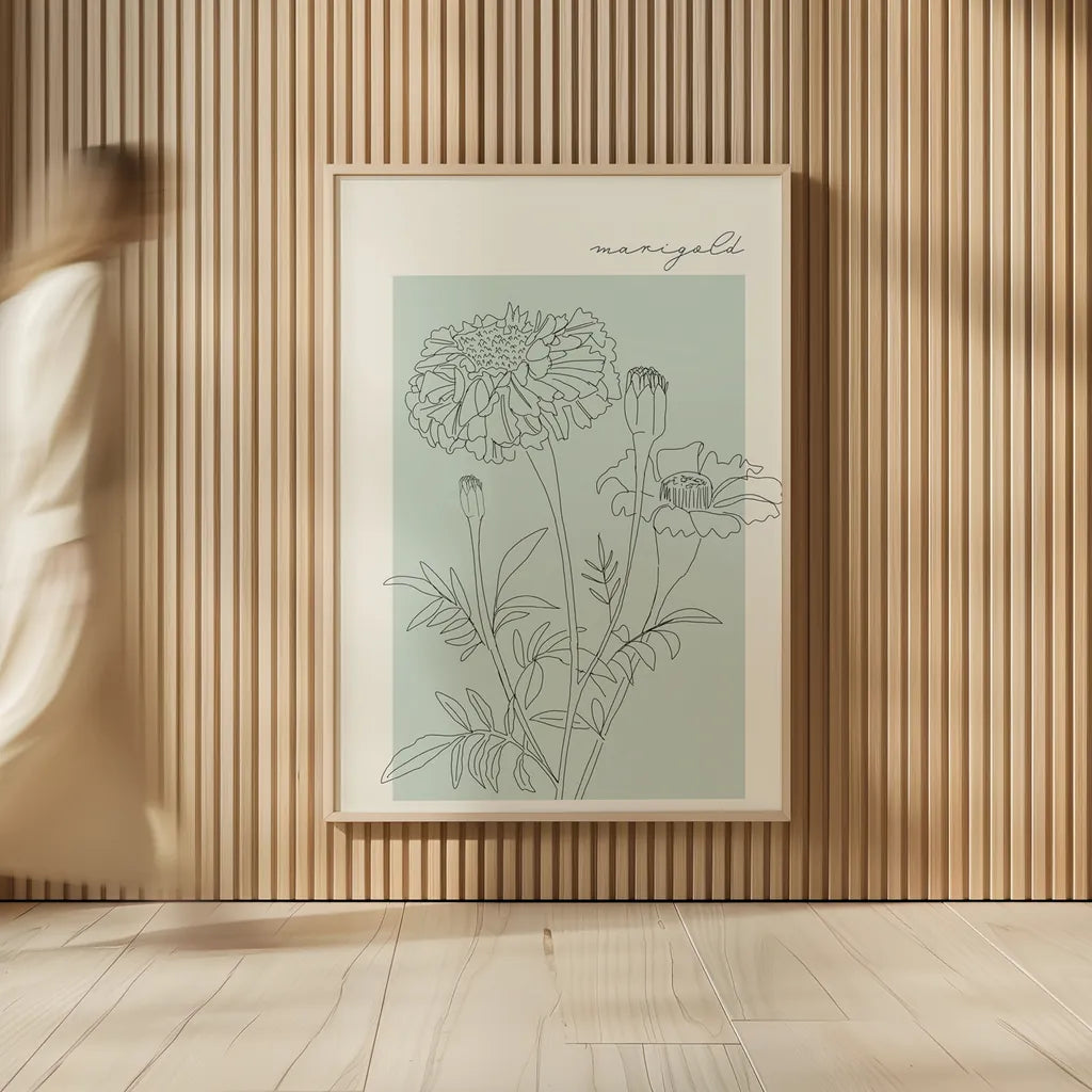 Flower Poster II by Mercedes Lopez Charro. shown as over sized large wall art. Available as an archival giclee rolled canvas, fine art paper, or poster print. SKU 86544h.