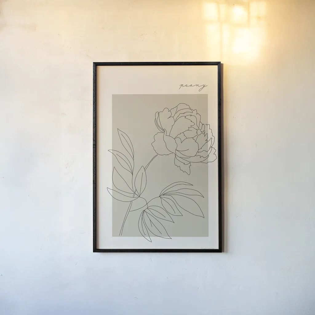 Flower Poster III by Mercedes Lopez Charro. shown as a paper print in a black flame. Available as a archival giclee rolled canvas, fine art paper, or poster print. SKU 86545h.