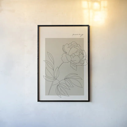 Flower Poster III by Mercedes Lopez Charro. shown as a paper print in a black flame. Available as a archival giclee rolled canvas, fine art paper, or poster print. SKU 86545h.