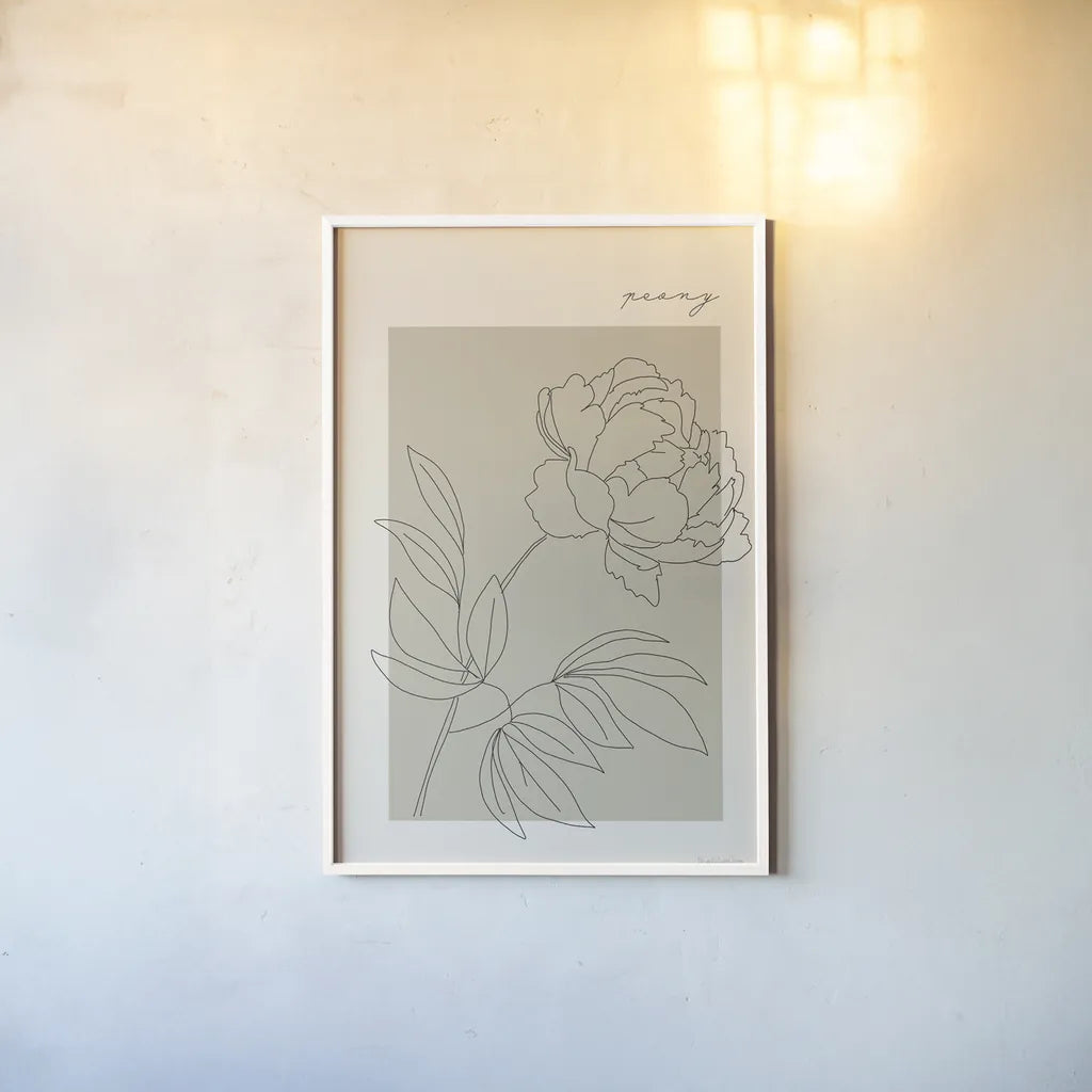 Flower Poster III by Mercedes Lopez Charro. shown as a paper print in a white frame. Available as a archival giclee rolled canvas, fine art paper, or poster print. SKU 86545h.