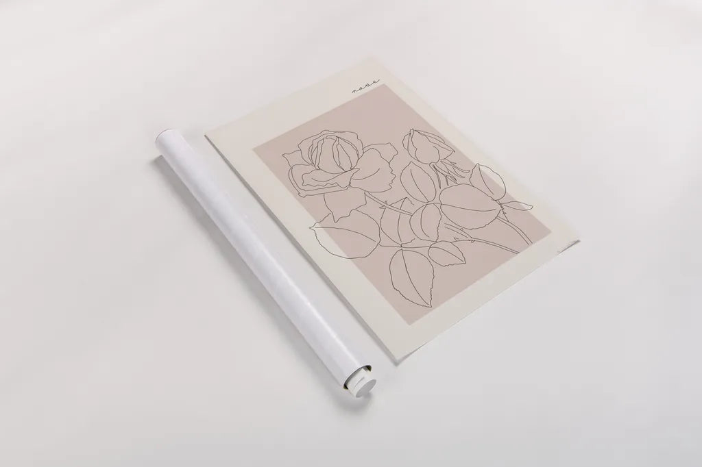 Flower Poster IV by Mercedes Lopez Charro. shown as a rolled paper print. Available as archival giclee rolled canvas, fine art paper, or poster print. SKU 86546h.