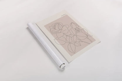 Flower Poster IV by Mercedes Lopez Charro. shown as a rolled paper print. Available as archival giclee rolled canvas, fine art paper, or poster print. SKU 86546h.