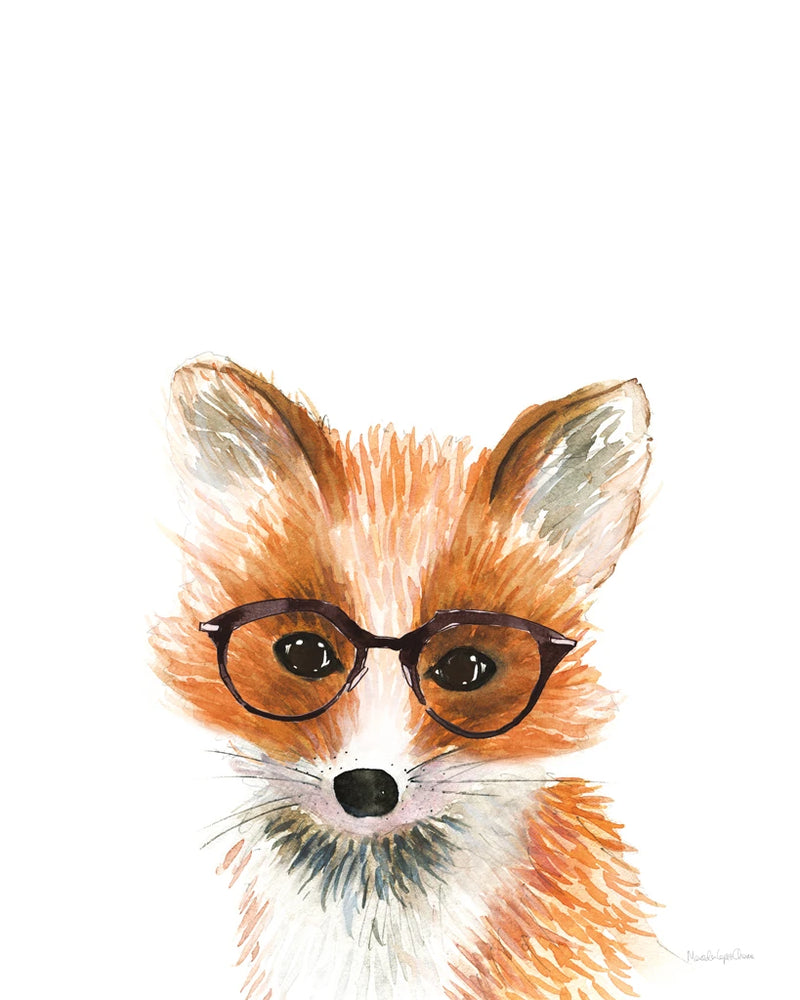 Fox in Glasses by Mercedes Lopez Charro