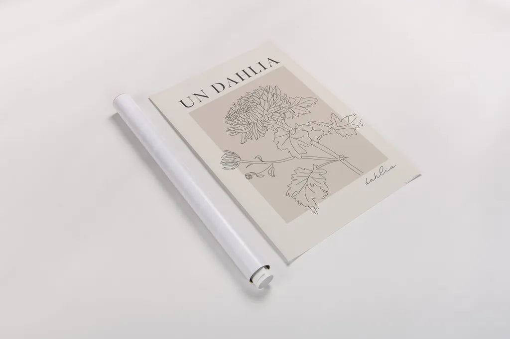 French Flower Poster I by Mercedes Lopez Charro. shown as a rolled paper print. Available as archival giclee rolled canvas, fine art paper, or poster print. SKU 86077h.