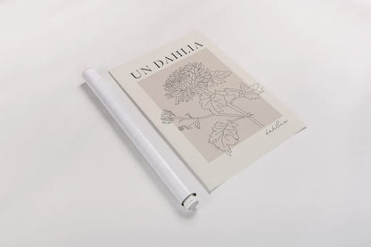 French Flower Poster I by Mercedes Lopez Charro. shown as a rolled paper print. Available as archival giclee rolled canvas, fine art paper, or poster print. SKU 86077h.