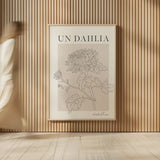 French Flower Poster I by Mercedes Lopez Charro. shown as over sized large wall art. Available as an archival giclee rolled canvas, fine art paper, or poster print. SKU 86077h.