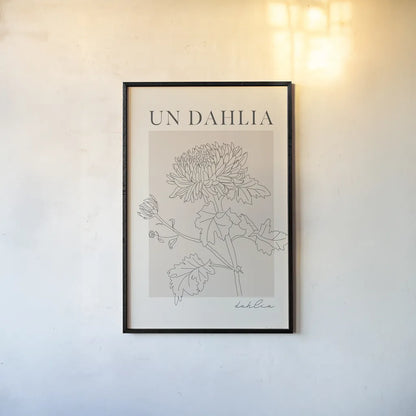 French Flower Poster I by Mercedes Lopez Charro. shown as a paper print in a black flame. Available as a archival giclee rolled canvas, fine art paper, or poster print. SKU 86077h.