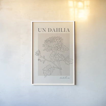 French Flower Poster I by Mercedes Lopez Charro. shown as a paper print in a white frame. Available as a archival giclee rolled canvas, fine art paper, or poster print. SKU 86077h.