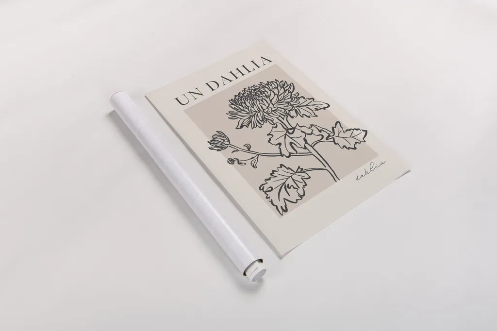 French Flower Poster I Bold by Mercedes Lopez Charro. shown as a rolled paper print. Available as archival giclee rolled canvas, fine art paper, or poster print. SKU 86097h.