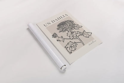 French Flower Poster I Bold by Mercedes Lopez Charro. shown as a rolled paper print. Available as archival giclee rolled canvas, fine art paper, or poster print. SKU 86097h.