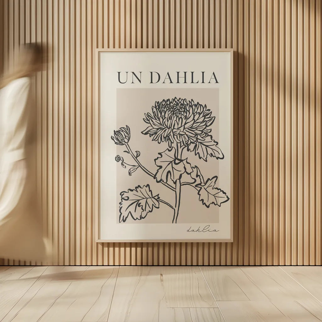 French Flower Poster I Bold by Mercedes Lopez Charro. shown as over sized large wall art. Available as an archival giclee rolled canvas, fine art paper, or poster print. SKU 86097h.