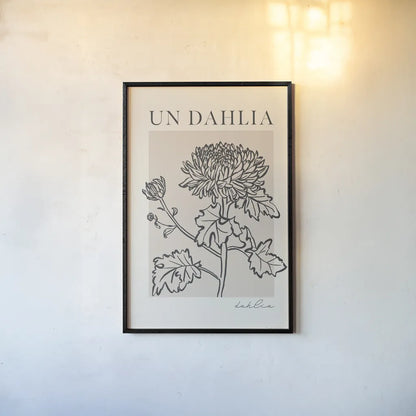 French Flower Poster I Bold by Mercedes Lopez Charro. shown as a paper print in a black flame. Available as a archival giclee rolled canvas, fine art paper, or poster print. SKU 86097h.