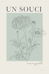 French Flower Poster II by Mercedes Lopez Charro. SKU 86078h. Archival Giclee Fine art print for wall decor.