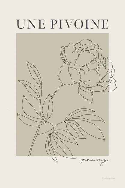 French Flower Poster III by Mercedes Lopez Charro. SKU 86079h. Archival Giclee Fine art print for wall decor.