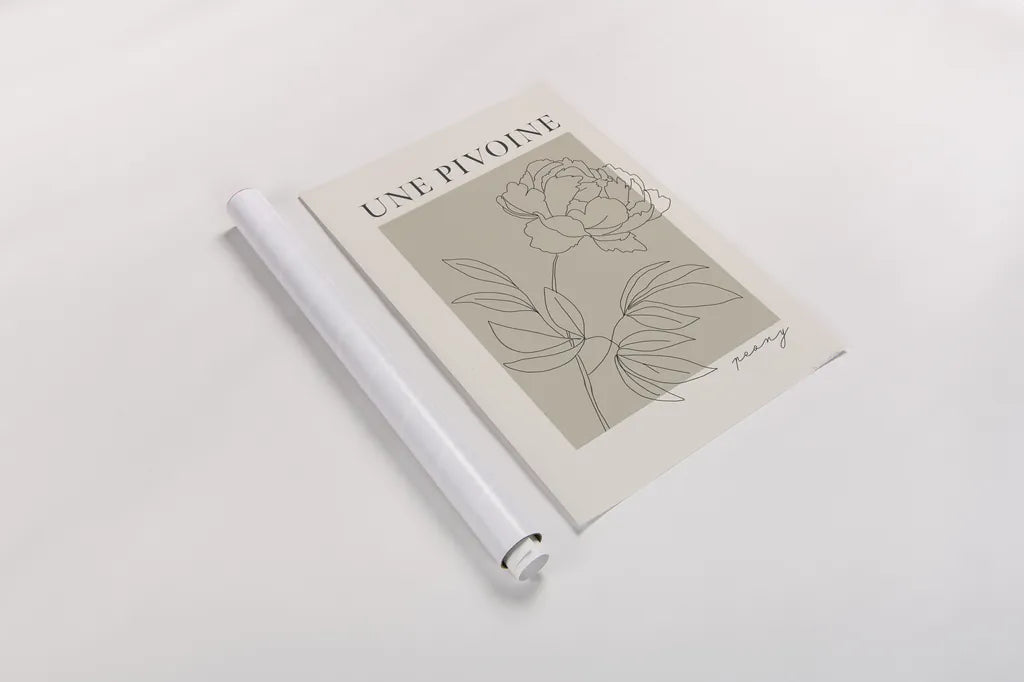 French Flower Poster III by Mercedes Lopez Charro. shown as a rolled paper print. Available as archival giclee rolled canvas, fine art paper, or poster print. SKU 86079h.