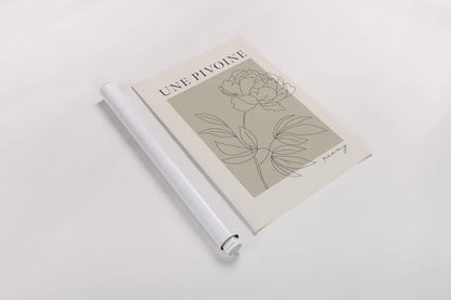 French Flower Poster III by Mercedes Lopez Charro. shown as a rolled paper print. Available as archival giclee rolled canvas, fine art paper, or poster print. SKU 86079h.