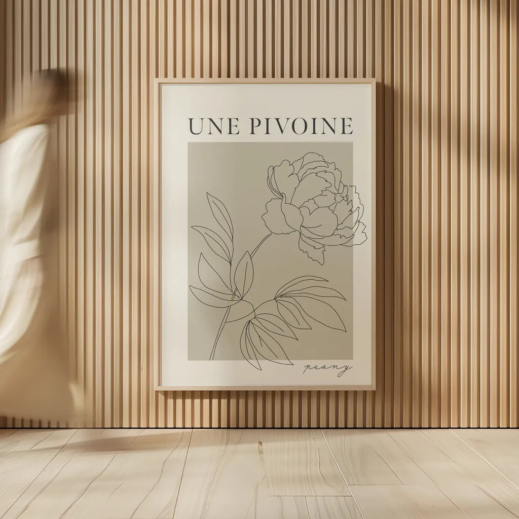 French Flower Poster III by Mercedes Lopez Charro. shown as over sized large wall art. Available as an archival giclee rolled canvas, fine art paper, or poster print. SKU 86079h.