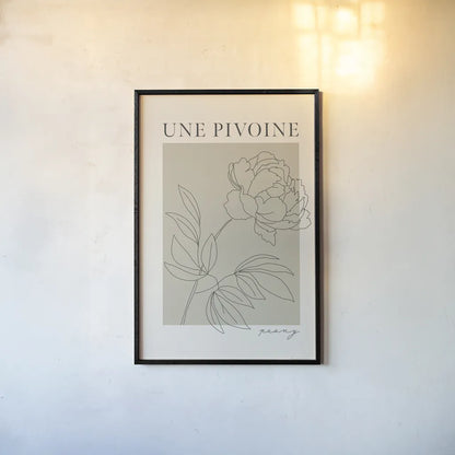 French Flower Poster III by Mercedes Lopez Charro. shown as a paper print in a black flame. Available as a archival giclee rolled canvas, fine art paper, or poster print. SKU 86079h.