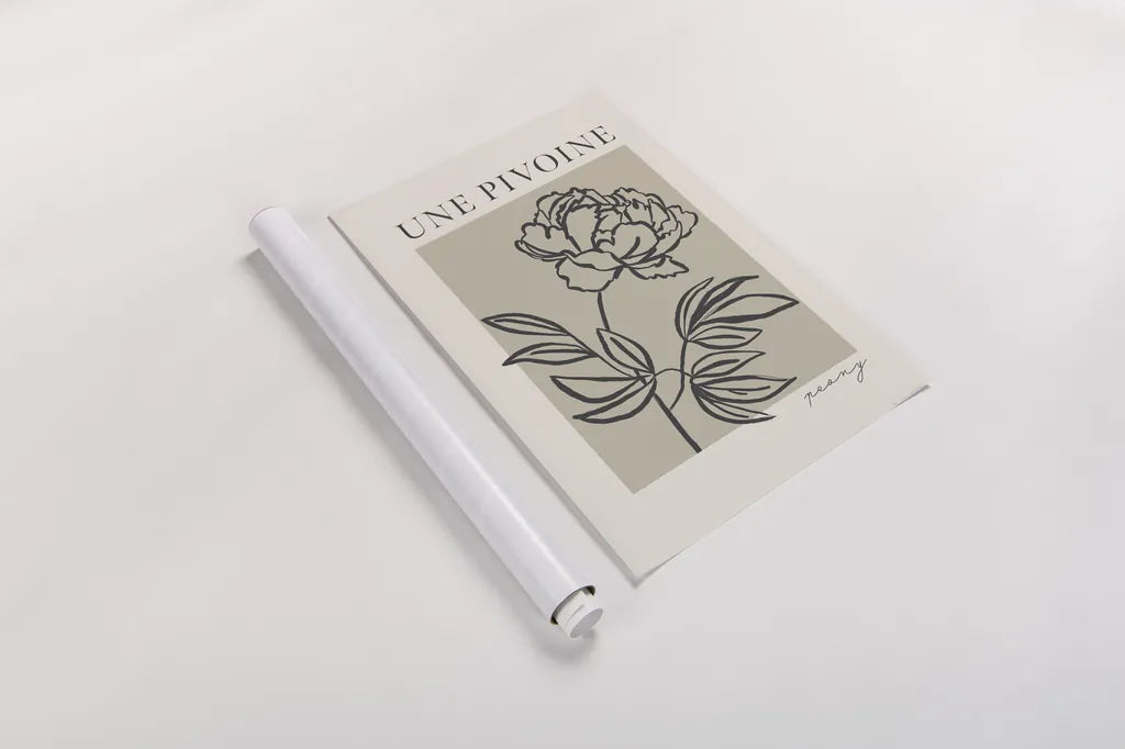 French Flower Poster III Bold by Mercedes Lopez Charro. shown as a rolled paper print. Available as archival giclee rolled canvas, fine art paper, or poster print. SKU 86099h.