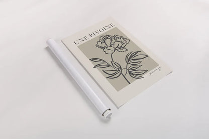 French Flower Poster III Bold by Mercedes Lopez Charro. shown as a rolled paper print. Available as archival giclee rolled canvas, fine art paper, or poster print. SKU 86099h.