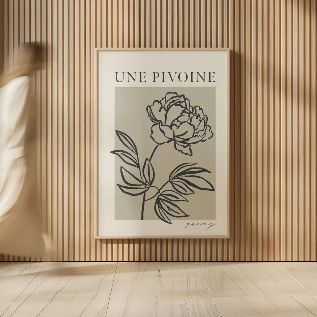 French Flower Poster III Bold by Mercedes Lopez Charro. shown as over sized large wall art. Available as an archival giclee rolled canvas, fine art paper, or poster print. SKU 86099h.