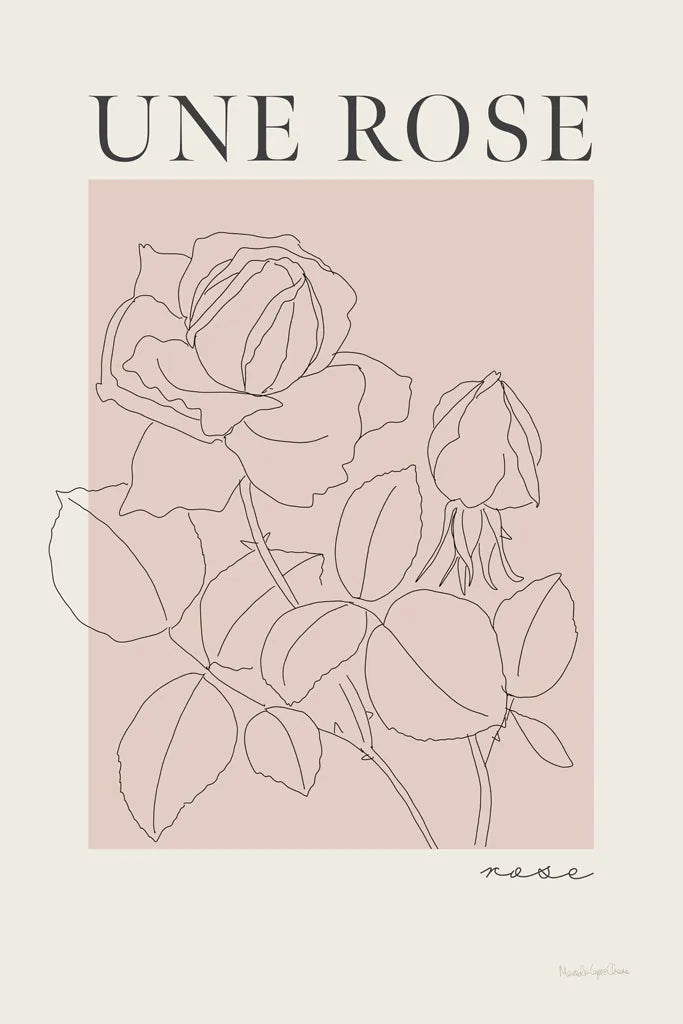 French Flower Poster IV by Mercedes Lopez Charro. SKU 86080h. Archival Giclee Fine art print for wall decor.