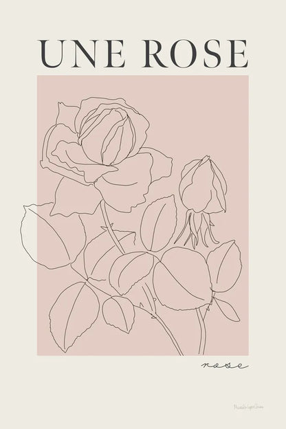 French Flower Poster IV by Mercedes Lopez Charro. SKU 86080h. Archival Giclee Fine art print for wall decor.