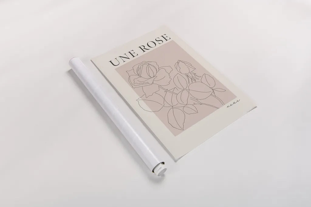 French Flower Poster IV by Mercedes Lopez Charro. shown as a rolled paper print. Available as archival giclee rolled canvas, fine art paper, or poster print. SKU 86080h.