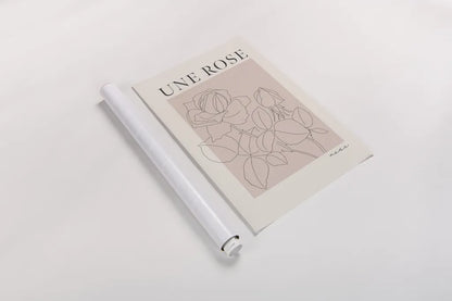 French Flower Poster IV by Mercedes Lopez Charro. shown as a rolled paper print. Available as archival giclee rolled canvas, fine art paper, or poster print. SKU 86080h.