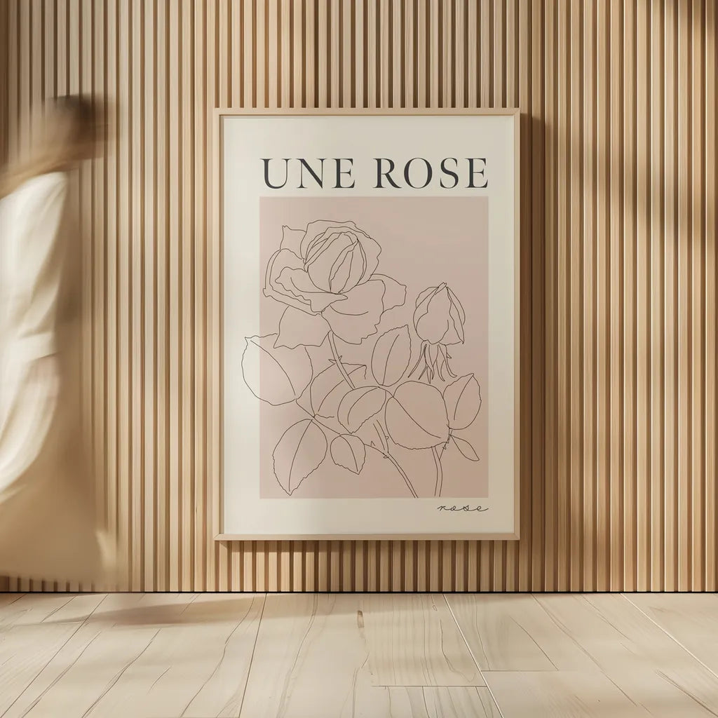 French Flower Poster IV by Mercedes Lopez Charro. shown as over sized large wall art. Available as an archival giclee rolled canvas, fine art paper, or poster print. SKU 86080h.