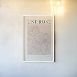 French Flower Poster IV by Mercedes Lopez Charro. shown as a paper print in a white frame. Available as a archival giclee rolled canvas, fine art paper, or poster print. SKU 86080h.