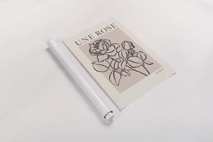 French Flower Poster IV Bold by Mercedes Lopez Charro. shown as a rolled paper print. Available as archival giclee rolled canvas, fine art paper, or poster print. SKU 86100h.