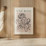 French Flower Poster IV Bold by Mercedes Lopez Charro. shown as over sized large wall art. Available as an archival giclee rolled canvas, fine art paper, or poster print. SKU 86100h.